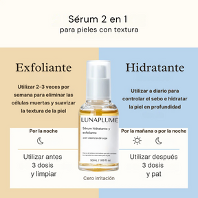 Sérum hidratante y exfoliante