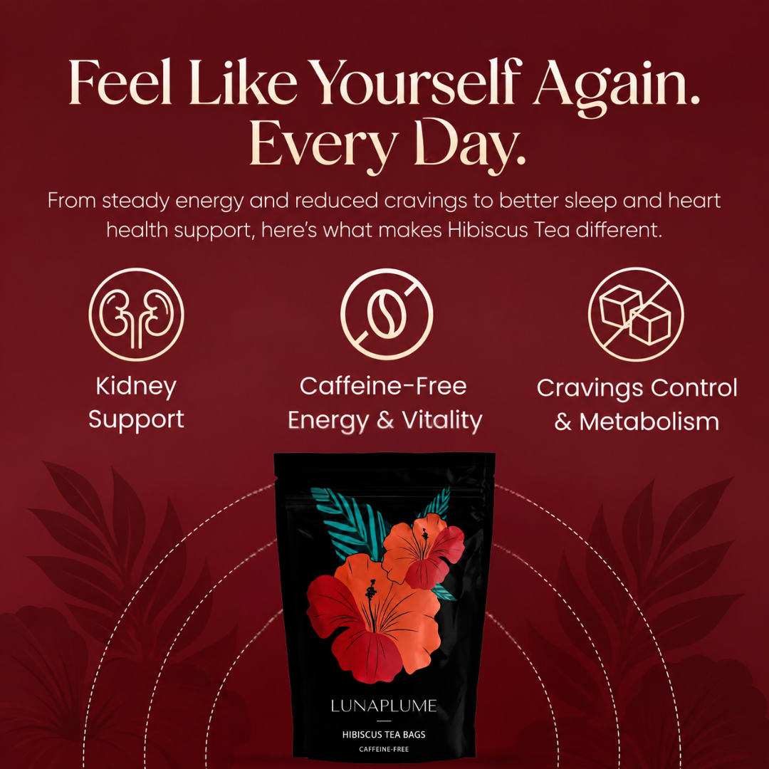 LunaPlume Hibiscus - Lower Your Blood Pressure Naturally, Backed by 100+ Clinical Studies